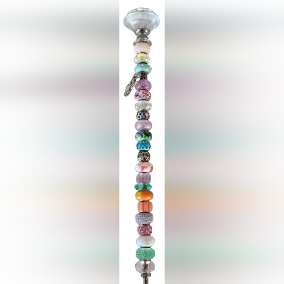 4 Handmade Colorful Beaded Plant Stakes. New! - Picture 10 of 14